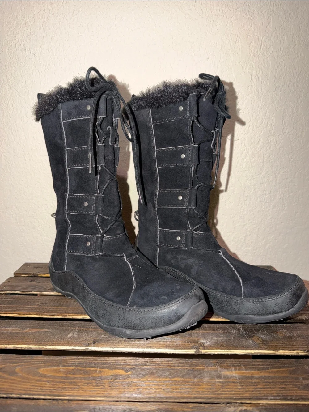 The North Face Black Faux-Fur Lined Winter Boots